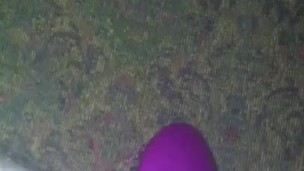 Takes brush in his ass an cums