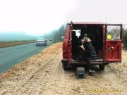 public fuck on traffic street