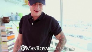 ManRoyale - Archer tests his new dildo with the delivery guy
