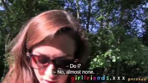 Girlfriends Hot summer sun gets slim brunettes so horny