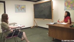 Horny teacher handjob