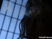 Victoria White smokes a cigarette & masturbates - Screenshot 6 of 16 - HD