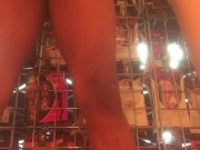 Public masturbation in store window wit s & cum 10/16