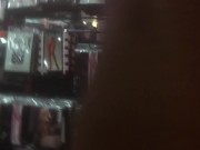 Public masturbation in store window wit s & cum 4/16