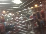 Public masturbation in store window wit s & cum 6/16