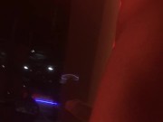 Public masturbation in store window wit s & cum 7/16