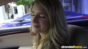 Blonde is down on her luck and needs a fuck