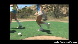 Hardcore fuckfest with London, Brynn, and Ashli