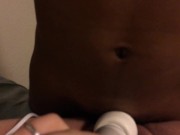 Pounding her pussy while she uses her wand POV 5/16