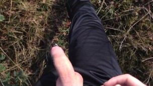 Jerking my dick and cumming in public - hd