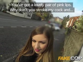 Fake Cop Stunning busty brunette cant resist