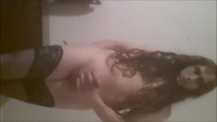 Cute Transvestite Moaning and Jerking off till orgasm