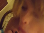 Amazing deepthroat cum down throat