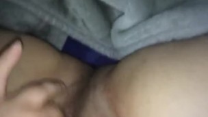 Rubbing my clit making my pussy wet!