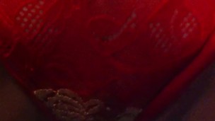 Pissing through my red panties