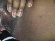 Black Champagne Bottle in Creamie Pussy