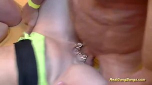 busty extreme pierced Milf gets massive banged