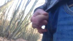 Pissing in public and flashing my dick to a runner past by