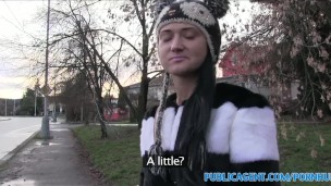 PublicAgent Russian babe takes cash and cock