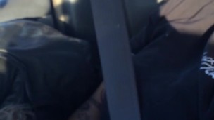 Fucking herself in passenger seat