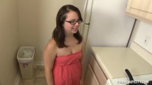 Naughty teen morning handjob
