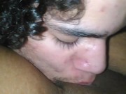 White boy eat ebony Lady Jai sweet pussy 3/16