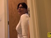 Mature english sub gets face drenched in cum 2/16