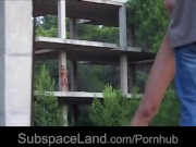 Girls tied naked in desert construction area for deviant fantasy 12/16