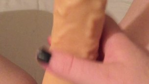 BBW playing withinch dildo dick