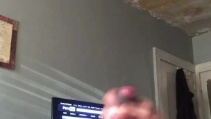 Stroking my BBC until I shoot