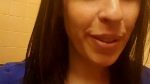 Ssshhhh...Hotel Bathroom playing with Pussy