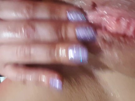 Close up Toy DP with Anal Beads & Pussy Squirt
