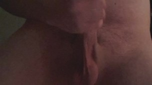 Uncut jerking cock with cumshot
