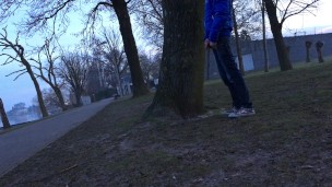 This boy love to pee in public place