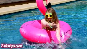 Twistys - Sexy solo by the pool