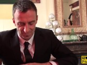 Squirting british subject gets throatfucked 1/16