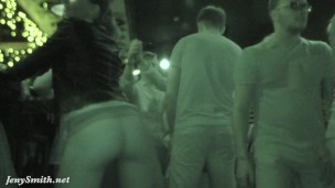 Bottomless at bar. Jeny Smith