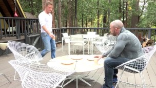 DylanLucas Muscular Coach Pounds Student at Retreat
