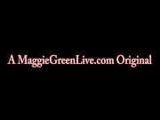 Busty Blonde Maggie Green Cums With Glass Dildo!