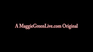 Busty Blonde Maggie Green Cums With Glass Dildo!