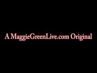 Busty Blonde Maggie Green Cums With Glass Dildo!