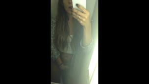 girl masterbates in an airplane bathroom