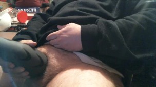 masturbating with my vibrating toy using all the speed settings until i cum