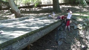 Blonde hooker blows hiker on trail - Erin Electra