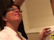 BDSM brit Amber squirts before facial domination 5/16