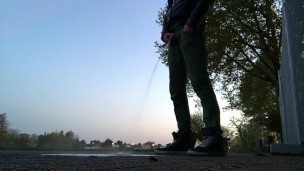 Urinating on public floor