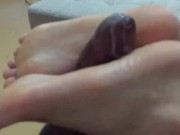 Japanese GF Footjob while watching Anime 15/16