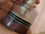 Big clit close-up pussy pump