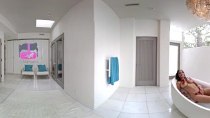 VR Bangers - [360°VR] Hot Brazilian Chick Rubbing her WET PUSSY in The Tub