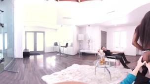 VR Bangers - Hot Ebony pole dancer Nadia Jay fingered and cum hard VR porn 